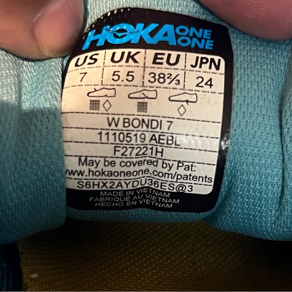 Hoka One One Aqua Athletic Sneakers Sz 7 - Picture 6 of 6